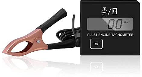 Tachymètre numérique inductif pour tronçonneuse, petit tachymètre à moteur avec compteur d'heures pour tronçonneuse, tondeuses à gazon et motos