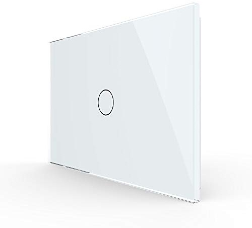 LIVOLO Interruttore della Luce con Indicatore LED Touch Switch con Pannello in Cristallo Toccare Interruttore a parete per Illuminazione Domestica,1 Gang 1 Way,C901-11
