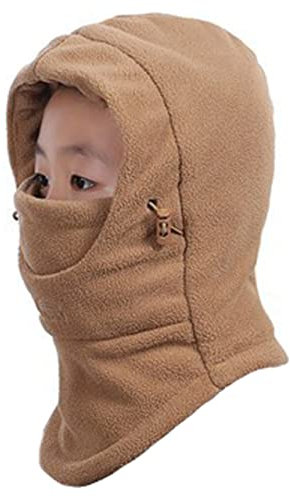 Azarxis Cagoule Enfant Cache Cou Bonnet Enfant Chapeau Ski Écharpe Hiver Balaclava Chaude Tour de Cou Cache Oreilles pour Garçon Fille Sport (FR/ES, Alpha/Lettres, Taille Unique, Kaki)