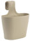 ENGELLAND 1 x Blumentopf zum Auf-Hängen, Geländertopf, Sand, Hängetopf, Balkon-Kasten, oval, Übertopf, Pflanzkasten, mit Wasserspeicher/Wasserauffangschale, 2,8 Liter