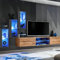 Paris Prix Ensemble Meuble TV Switch XXII 210cm Gris & Naturel
