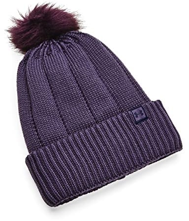 Under Armour Damen Ws Pom Beanie Hut, Traubenblatt, Einheitsgröße