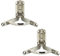 Geenite Spring Hinge Cigar Box Furniture Hardware 90 Degree Folding Support Hinge for Jewelry Wine Wooden Box Connect Mount Gold/Silver Hinges 2 pcs (Silver)