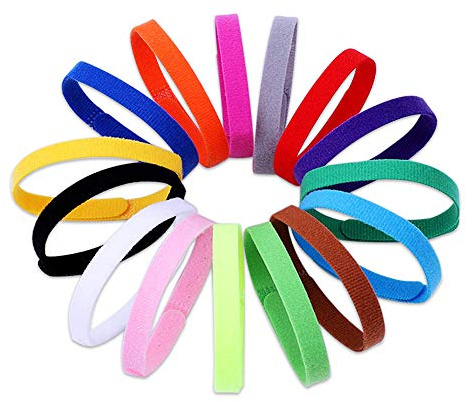 BREEZO Puppy ID Collars, 15 Colors Whelping Puppies ID Bands, Double-Sided Soft Adjustable Pet Dog Cat Collars (M-30cm)
