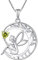 FJ Schutzengel Halskette Damen 925 Sterling Silber Baum des Lebens Kette Anhänger Engel Fee Mond Halskette mit Peridot August Geburtsstein Schmuck Geschenke für Frauen Mädchen