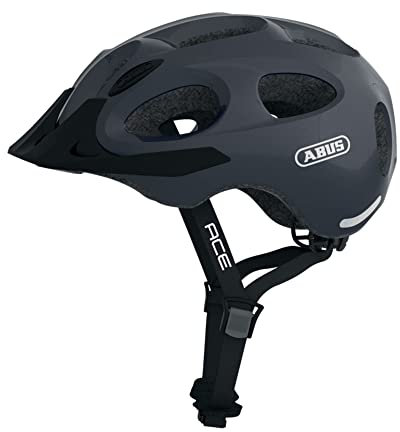 Casco da città ABUS Youn-I ACE - con luce posteriore a LED integrata - Casco da bicicletta per l'uso quotidiano - per uomo e donna Titano scintillante S (48-54 cm)
