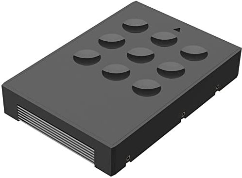 ineo Festplattenadapter 2,5'' auf 3,5'' für SATA HDD/SSD, SATA III, Aluminium-Kühlkörper, Schwarz