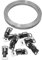 Schlauchschellen-Set Länge 3 Meter Bandbreite 8 mm Endlosband mit Schneckengewinde und Befestigungselementen V2A Edelstahl 9-tlg