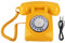 ciciglow Téléphone Vintage, Téléphone Fixe à Cadran Rotatif Rétro Téléphone Classique Authentique Sonnette de Cloche Téléphone Filaire Téléphone Fixe pour Bureau à Domicile Hôtel(Jaune)