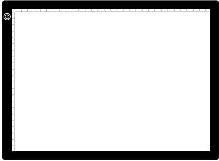 XRRX A3 Malerei Light Pad Zeichentablett LED Leuchtkissen Schlanker Leuchtblock Mit Leuchtskala Und 3-stufig Einstellbarer Helligkeit Zum Nachzeichnen Von Kunstgrafik, Tisch-kopierbrett, Diamant