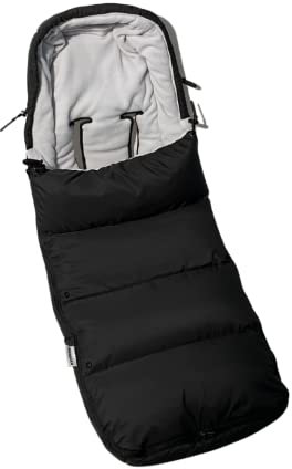 KETTLER Baby & Kinder Fußsack Schwarz | Für alle Kinderwagen, Buggy oder Sportwagen | Herbst, Winter oder ganzjährig einsetzbar | Schwarzer Fleece-Fußsack