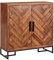 Wohnling Schuhschrank Sheesham Massivholz 100x105x40 cm Schuhregal Geschlossen, Design Schuhkommode Flurschrank mit Ablage, Schuhaufbewahrung Flurkommode für Schuhe Hoch