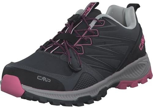 CMP Men's Atik Wp Trail Running Shoes Trail Running Shoe Trail, Anthracite Fluo Pink Antracite Pink Fluo, 38 EU