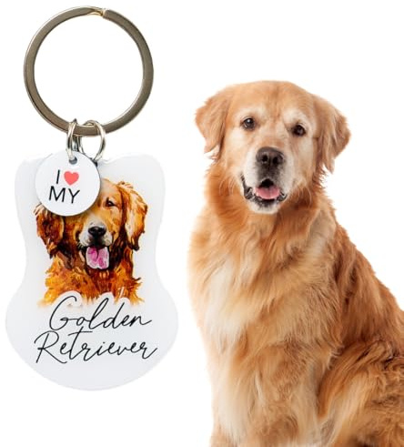 Splosh Porte-clés personnalisé pour animaux de compagnie - Porte-clés pour chiens - Cadeaux personnalisés - Porte-clés pour chiens - Porte-clés pour amoureux des chiens - Accessoires pour chiens