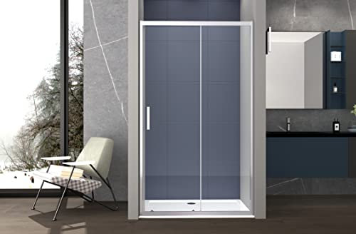 Porta Doccia Box Scorrevole Bagno Nicchia Vetro 6 MM Anticalcare H 195 (160)