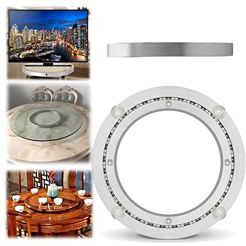 RHSH Lazy Susan Drehlager, Kugellager Drehtisch,Drehscheibe Kugellager,360 Grad Aluminiumlegierung,für TV Tischplatte Drehteller Kugellager (Color : Silver, Size : 400mm (16 inches))