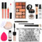 Fenshine Professionelles All-in-One-Make-up-Set mit Aufbewahrungstasche, Tragbare Reise-Palette, Grundierung, Lipgloss für Teenager und Erwachsene (13 Stück)
