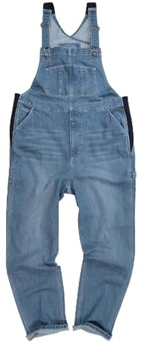 JP 1880 Salopette da lavoro in denim con vestibilità morbida, tante tasche e inserti elastici blu chiaro 8XL 782707901-8XL