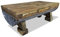 WIFESE Couchtisch Altholz Massiv Beistelltisch Wohnzimmertisch Couchtisch Rund Beistelltisch Holz Couchtisch Holz Tisch Wohnzimmertisch Sofatisch Kaffeetisch Handgefertigt 90x50x35 cm Vintage-Stil