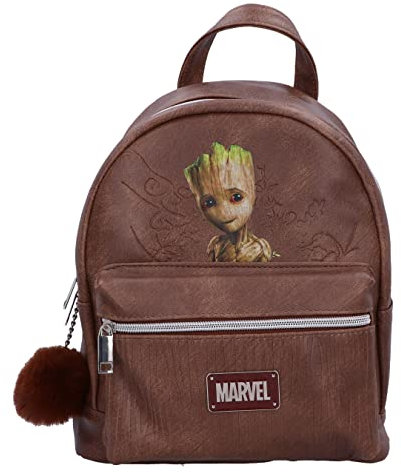 Marvel Baby Groot Rucksack, 28 cm, PU-Leder, Braun
