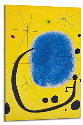 HAATTI The Gold of The Azurre By Joan Miro Surrealism Poster Bild Kunstdruck Leinwand Kunstwerke Geschenkidee Raum Ästhetik 60 x 90 cm