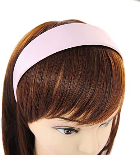axy Breiter Haarreif mit Satin bezogen Damen Haarband Vintage Klassik-Look Hairband Stirnband HRK1 (Rosa)