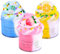 3 Pack Cloud Slime Kit with Pink Yellow and Blue Color, Fluffy Slime Educational Fidget Toys for Kids Valentine Birthday Gifts Party Favors for Girls Boys