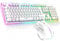 SPIRIT OF GAMER x MK600 | Pack Clavier Souris Sans Fil Blanc Rechargeable RGB | Layout AZERTY Français Rétroéclairé | Gaming Keyboard Semi Mecanique | Wireless Mouse 4800 DPI | PS4/PS5, PC, Xbox