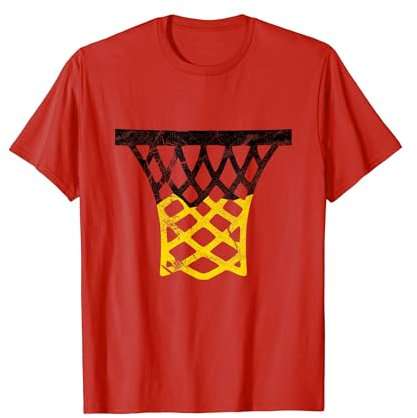 Basketball Deutschland T-Shirt, Rot, Unisex, Ärmellos, Small, Round Neck, Sports, Classic, U-Boot-Ausschnitt