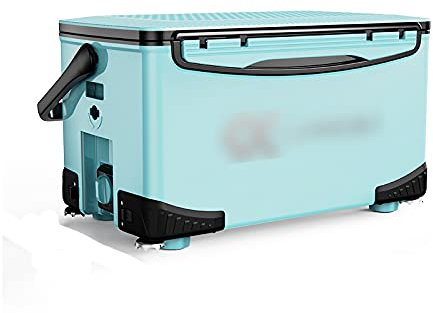 LANAZU Cubo de Pesca para Mantenimiento Fresco, Caja de Pesca Multifuncional al Aire Libre, elevable, con Bandeja, Adecuado para Pesca en Barco de Alta mar y Pesca en mar