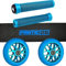 Fantic26 Stunt-Scooter Trick Roller Ersatzteile Bundle I ODI SLX SOft Griffe mit Barends Aqua I F26 Spy7 110mm Abec11 Rollen I Griptape Basic Schwarz/Blau