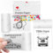 Phomemo Selbstklebendes Thermopapier für Phomemo T02/M02/M02S/M02Pro/M03/M03AS/M04S/M04AS/M832/M833/M834 Mini Thermodrucker, 53mm x 3,5m, Weiß/Transparentes/Halbtransparent Druckerpapier, 3 Rollen