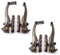 CLARKS Die Cast Alloy V Brake Callipers with Pads - Black, 2 Pairs Set - Ideal for MTB and Hybrid Cycles