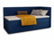 Boxspringbett Flame mit Bettkasten - Einzelbett mit Bonell-Matratze und Topper, Polsterbett, Universelle Bettseite, Bett, Schlafzimmer, Kinderzimmer (Dunkelblau (Kronos 09), 100 x 200 cm)