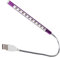 ORFOFE 10 USB-Leselampe Laptop-Lampe Schreibtischleuchten Außenlicht schreibtischlampe led Flexibles Schwanenhalslicht leichter Zauberstab Aluminiumlegierung Leselicht Leuchtstab Violett
