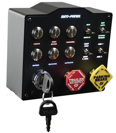 SIM-PANEL HT/HTE Tastenbox für American Truck Simulator (ATS/ETS2 Button Box) (W/anpassbare Hintergrundbeleuchtung)