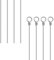 100 Pack Fishing Looped Spinner Shaft, Fishing Shaft Wire Stainless Steel Spinner Bait Wire Fishing Spinner Shaft Fishing Lure Making Supplies Rigs for Freshwater Bass Trout Walleye Salmon Catfish