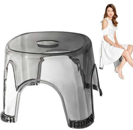 Tabouret de Transparent - Petit Banc de Portable - Tabouret de Changement de Chaussures antidérapant et imperméable - Repose-Pieds Lucite pour Petites salles de au lit