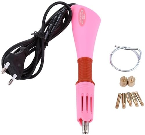 Hotfix Applikator, Schnelles Aufheizen Hot Fix Zauberstab Strass, DIY Applikator Verschönerung Werkzeuge, Zum Setzen von Strasssteinen und Perlen, EU Stecker (Rosa)