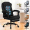 ALFORDSON Chair Bürostuhl, Computer-Schreibtischstuhl, Gaming-Stuhl, ergonomisches Hochlehnerkissen, Lordosenstütze mit Rollen, bequemer Rennsitz, verstellbar, drehbar, rollbar, Leinen, Schwarz