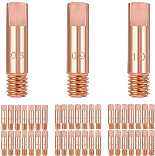 EATBALE Mig Mag Welding Machine Welding Nozzles 0.030/0.8mm Contact Tips Welding Torch 0.035/0.9mm, 0.039/1mm Current Nozzle for 15AK/14AK 15MB/14MB Welding Torch Consumables Wear Parts Set
