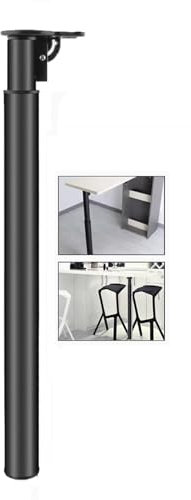 pingping1991 Pieds Table Métal,Pieds Table Pliables Noir Pieds Meubles Réglables Télescopique Pliable Pieds Bureau Bar pour Tables Salle À Manger Armoire 1 pièce