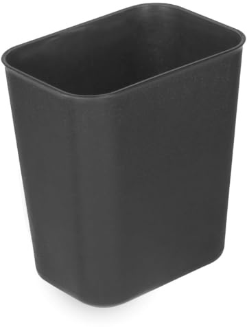 Bolero Polypropylene Waste Bin 14Ltr FU599, Black | Fits bathrooms, offices, or hotel rooms to conceal everyday rubbish, featuring a compact footprint for tight spaces.