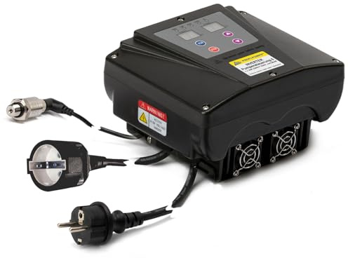 230V Inverter-Pumpensteuerung verkabelt 1,5 kW Druckschalter Druckwächter | bis 9,6A Nennstrom, 1-9 bar, ENERGIESPARENDER Pumpen-Betrieb: Bis zu 85%