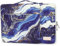 SANFAN 360° Laptoptasche Schutzhülle Tasche mit 3 Taschen, Tragegriff und Gepäckgurt, Motiv: Sonne, Mond und Sterne auf marineblauem Hintergrund, Blau Elfenbein, 14 inch-14.4 inch