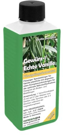 Echte Vanille Flüssigdünger, Gewürzvanille, Vanilla planifolia 250ml