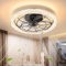 LED Deckenventilator mit Beleuchtung, 49CM Deckenlampe mit Ventilator, Rund Kristall Deckenventilator mit licht Fernbedienung und Anwendungen, 3 Farbtemperatur und 6 Geschwindigkeiten für Schlafzimmer
