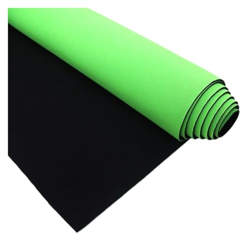 Wasserdichter Neopren-Stoff, 2 mm dick, Neopren-Verbundgummi, elastisches Gewebe, wasserdicht, stoßfest, Outdoor-Ausrüstung (grün, 45 x 10 cm)