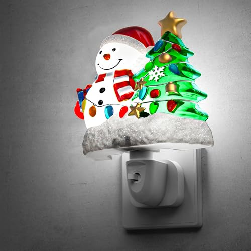 LOHAS-LED Nachtlicht Steckdose, Weihnachtsbaum Nachtlicht, Kaltweiß 5000K, Drehbar Dekorative Nachtlichter kinder, Ein-/Aus-Modi, für Kinderzimmer, Schlafzimmer, Flur & Küche