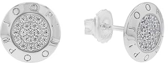 JOOP! Ohrstecker 925 Sterling Silber Damen Ohrschmuck, 1 cm, Silber, Kommt in Schmuck Geschenk Box, 2039695